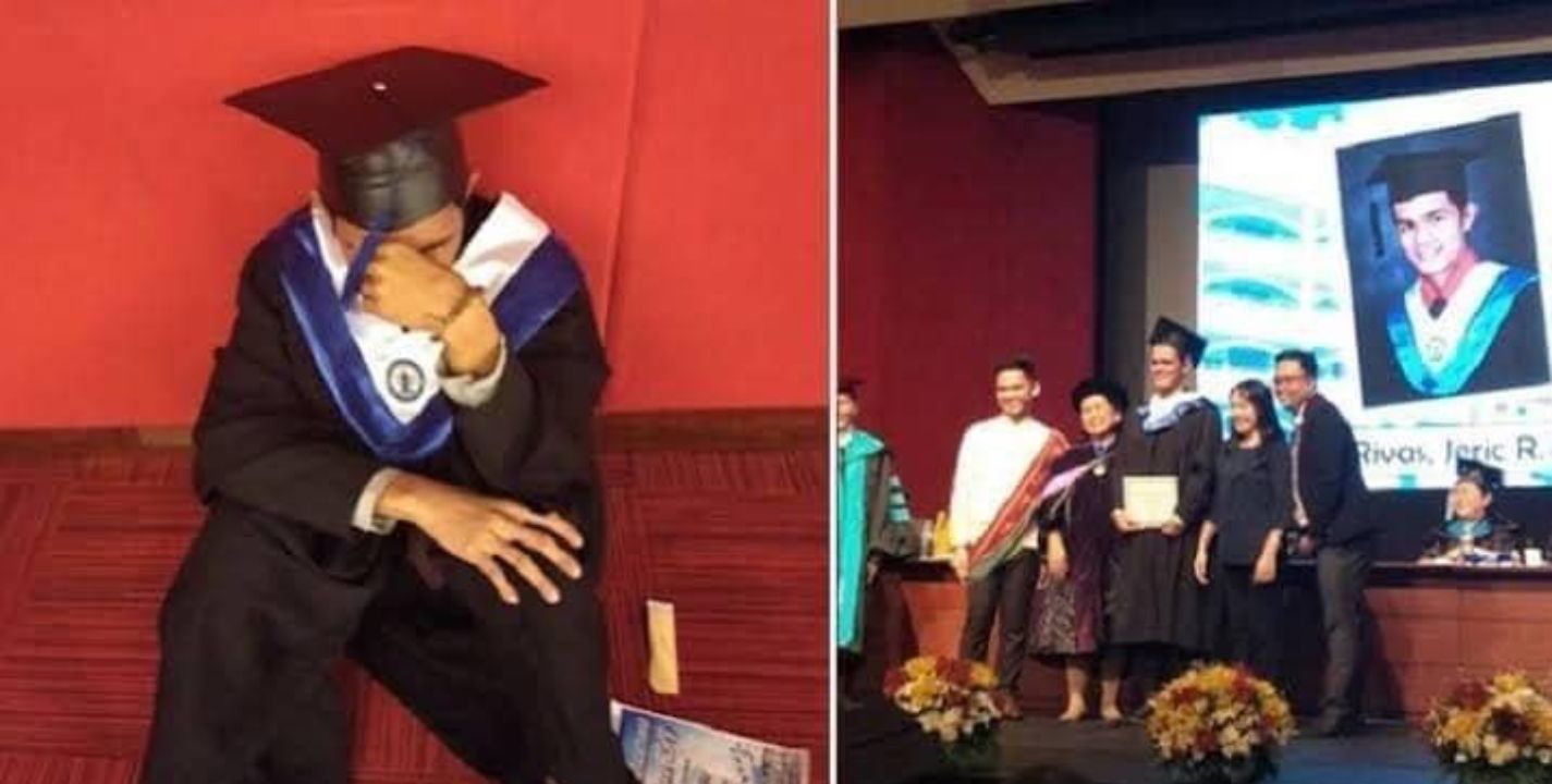 Joven rompe en llanto en ceremonia de graduación a la que su familia no asistió