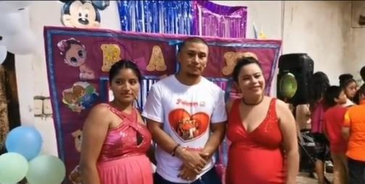 Hombre festeja el baby shower de sus dos esposas: "No se planificó"