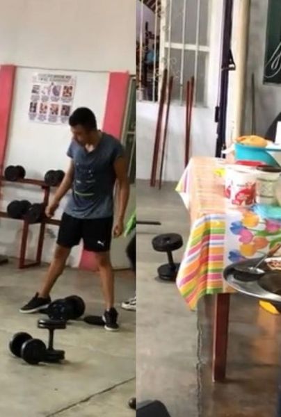 VIDEO: Señora pone su puesto de garnachas en gimnasio y se vuelve viral en TikTok