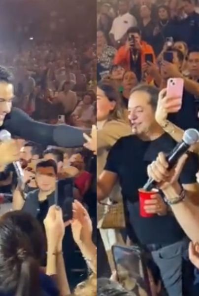 Carlos Rivera y Andresse cantan juntos en concierto así fue el momento (VIDEO)