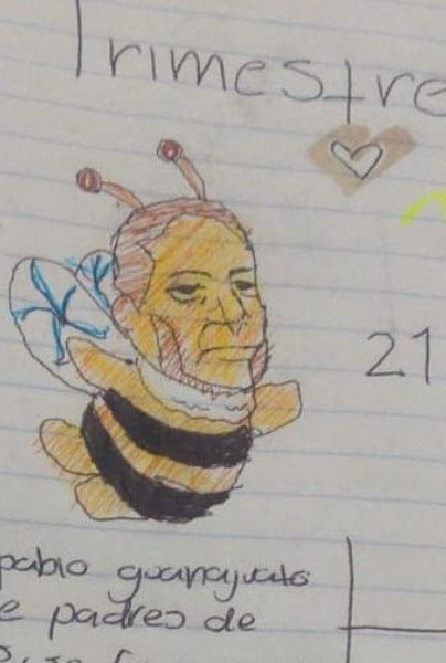 Niña se vuelve viral tras dibujar a “Benito abeja”