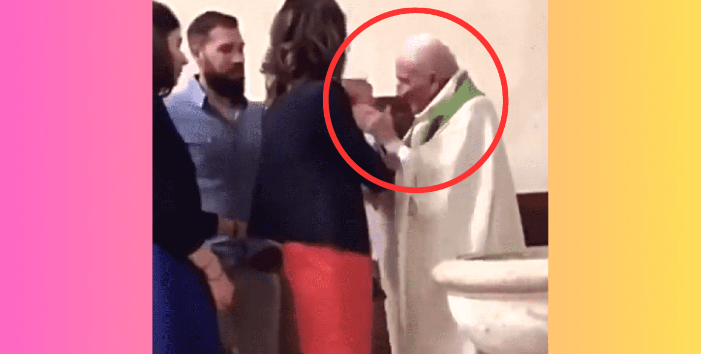 VIRAL: sacerdote abofetea a un bebé en pleno bautizo, ¡y los papás no hacen nada!