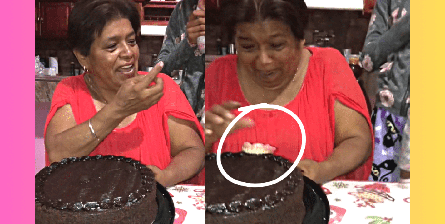 VÍDEO: ¡mujer deja toda su dentadura en el pastel al dar la famosa mordida!