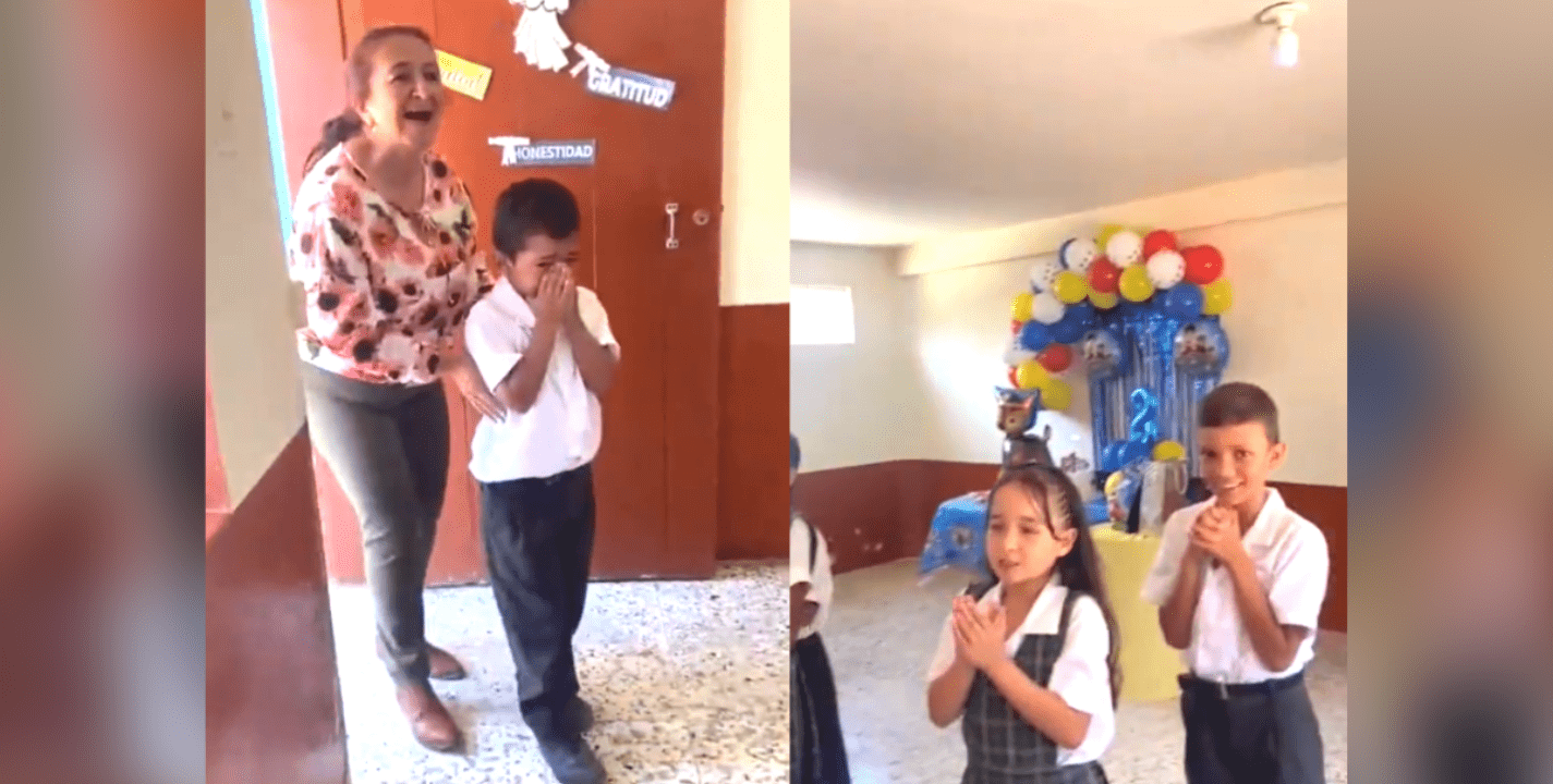 VÍDEO: niño rompe en llanto cuando sus compañeros de escuela lo sorprenden por su cumpleaños