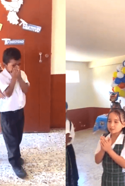 VÍDEO: niño rompe en llanto cuando sus compañeros de escuela lo sorprenden por su cumpleaños